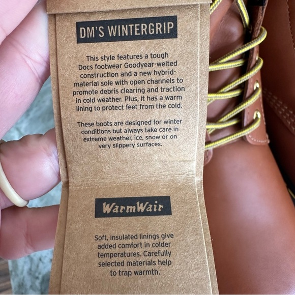 NEW Dr. Martens 1460 Waterproof Fleece Lined Lace-Up Boots Women’s 10, Men’s 9 - Picture 16 of 16